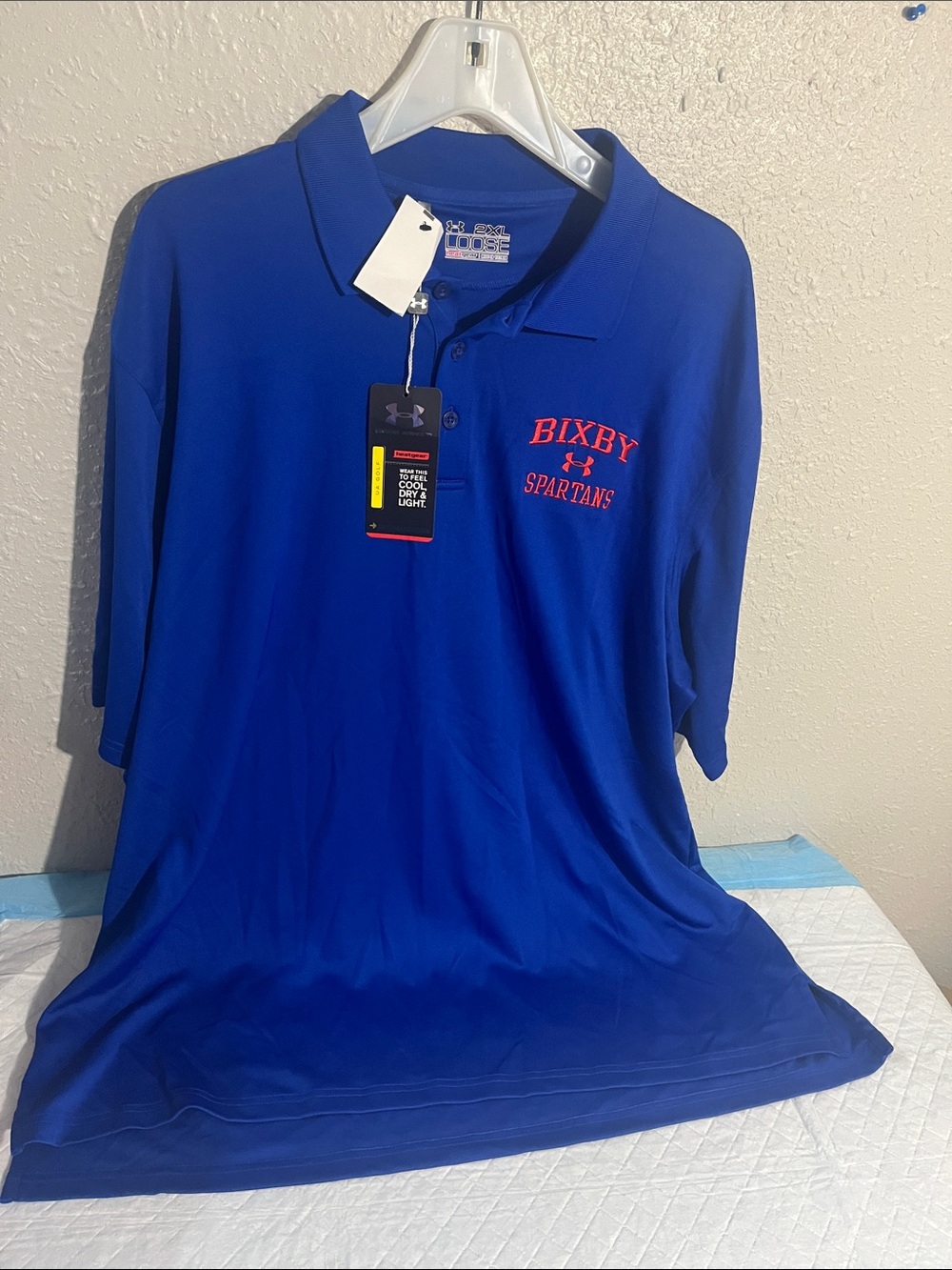 Under Armour Bixby Spartans Men's Royal Blue Performance Polo